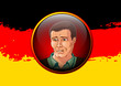 Mann mit deutscher Flagge