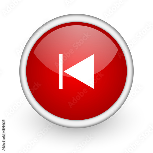 Illustration: prev red circle web icon on white background prev red circle web icon on white background