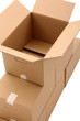 Carton boxes isolated over white background