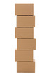 Carton boxes isolated over white background