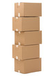 Carton boxes isolated over white background