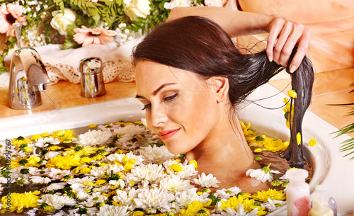 Photo: Woman at luxury spa. Woman at luxury spa.