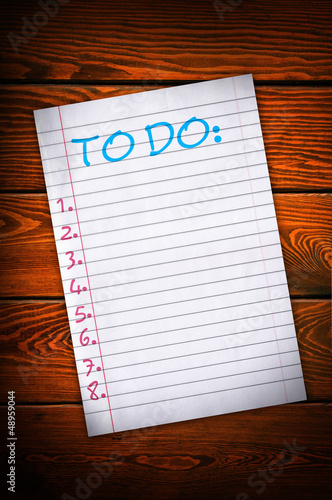 Photo: To do list To do list