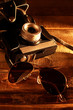 Eyeglasses with retro photocamera