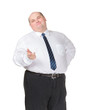 Photo: Obese businessman making gesturing Obese businessman making gesturing