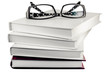 glasses on the books