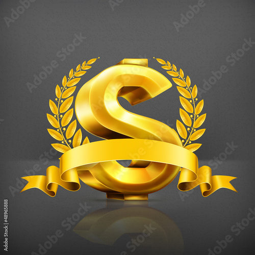 Vector: Dollar sign, emblem Dollar sign, emblem
