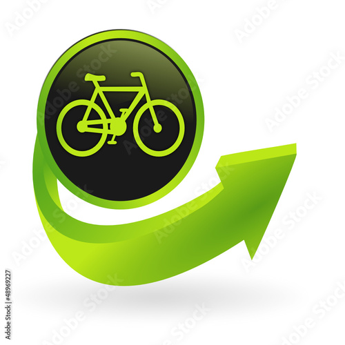 Vector: bouton vélo flêche verte bouton vélo flêche verte