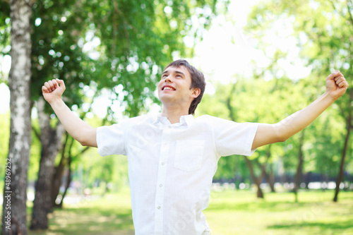 Photo: Young man outdoor Young man outdoor