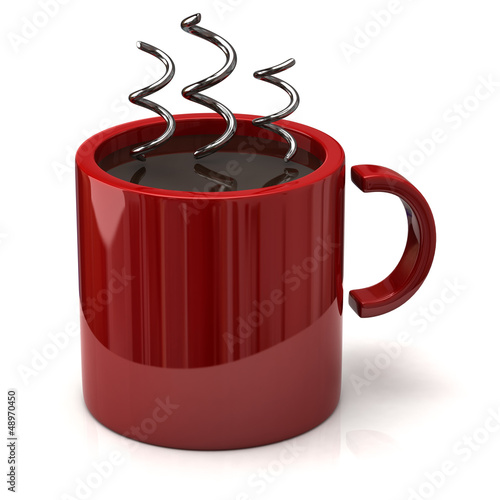 Illustration: Coffee and red cup concept Coffee and red cup concept