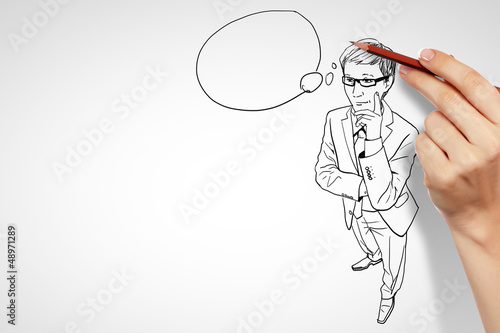 Photo: Questions and challenges in business drawing Questions and challenges in business drawing