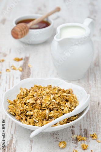 Photo: pumpkin granola with milk and honey pumpkin granola with milk and honey