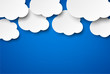 Paper White Clouds On Blue.