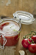 Tomatensuppe im Glas
