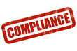 Grunge Stempel rot COMPLIANCE