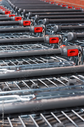 Photo: Supermarket shopping trolley Supermarket shopping trolley