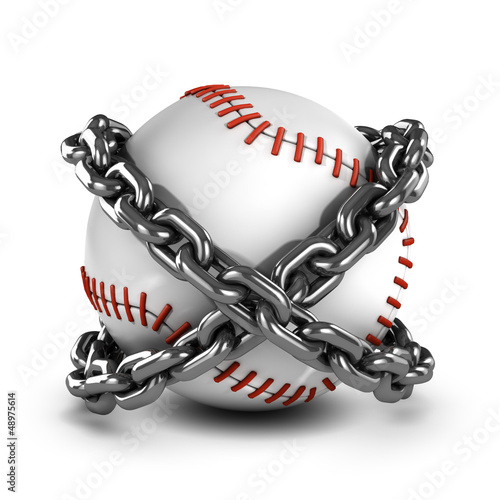 Illustration: Chained baseball Chained baseball