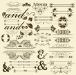 Calligraphic design retro elements