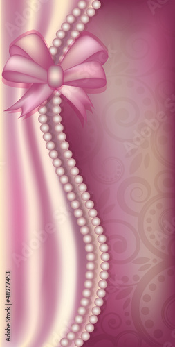 Vector: Valentine s Day banner with pearls, vector Valentine s Day banner with pearls, vector