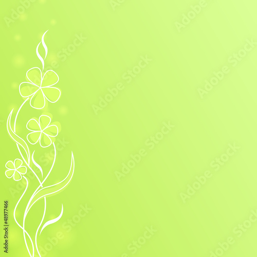 Vector: Abstract light green flower spring background Abstract light green flower spring background