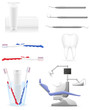 set dental icons vector illustration