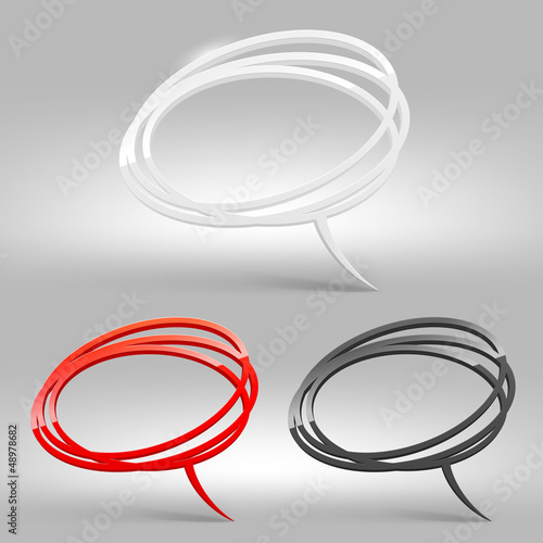Vector: Abstract glossy speech bubbles - vector illustration Abstract glossy speech bubbles - vector illustration