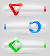 Abstract vector shapes and banners for message or text