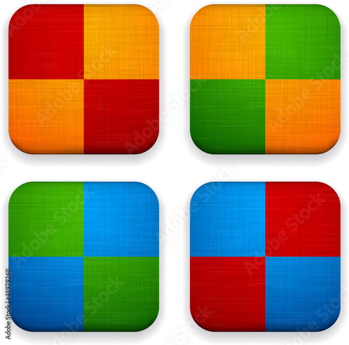 Vector: Web linen app icons. Web linen app icons.