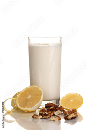 Photo: Healthy ingredients for strengthening immunity isolated on Healthy ingredients for strengthening immunity isolated on