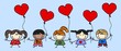 mixed ethnic happy children