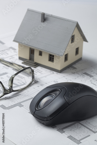 Photo: designing a new house with an Architect designing a new house with an Architect