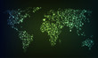 Glowing world map