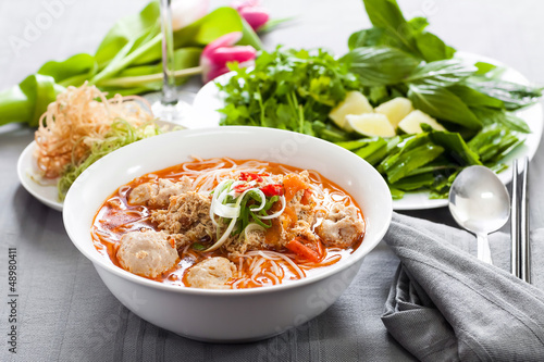 Photo: Vietnamesische Reisnudel mit Krabben Vietnamesische Reisnudel mit Krabben