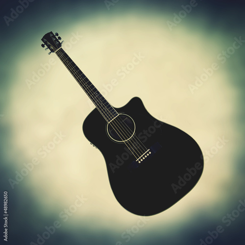 Photo: retro acoustic guitar retro acoustic guitar