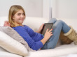 Teenager using a digital tablet