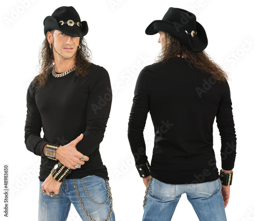 Photo: Male with blank black long sleeve shirt Male with blank black long sleeve shirt