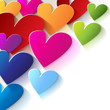 Vector: Colored Hearts Farbigen Herzen Colored Hearts Farbigen Herzen