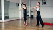Professional dancers dancing in ballroom
