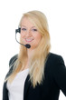 Photo: sympathische callcenter-mitarbeiterin sympathische callcenter-mitarbeiterin