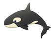 Vector: Orca Swimming Orca Swimming