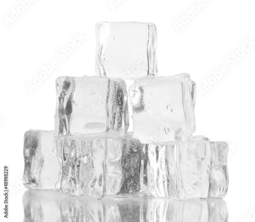 Photo: Ice isolated on white Ice isolated on white
