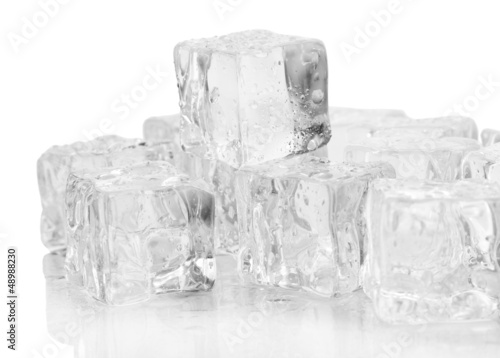Photo: Ice isolated on white Ice isolated on white