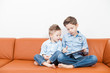 Photo: Boys with tablet pc Boys with tablet pc
