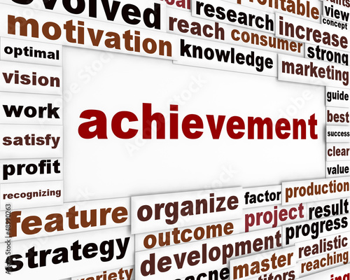 Illustration: Achievement conceptual poster design Achievement conceptual poster design