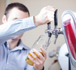 barman draft beer
