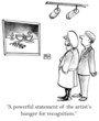 Two critics make comments on a painting