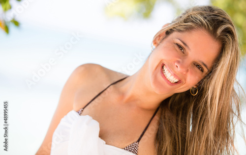 Photo: Happy woman at the beach Happy woman at the beach