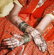 Hands of a young Indian woman.