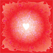red background with white hearts