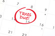 Photo: Taxes Due Taxes Due